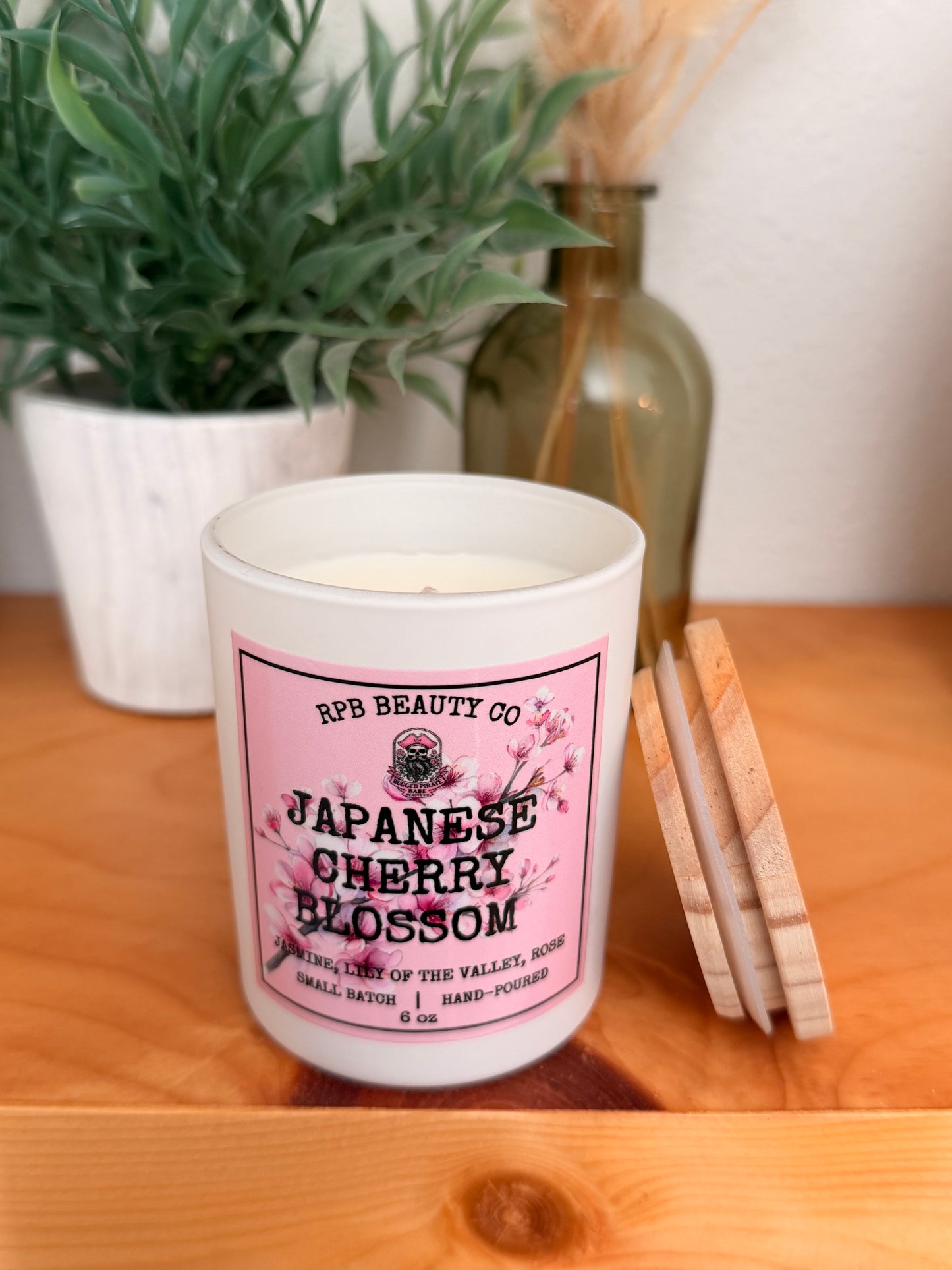 Japanese Cherry Blossom (Jasmine, Lily of the Valley, Rose) 6oz Candle