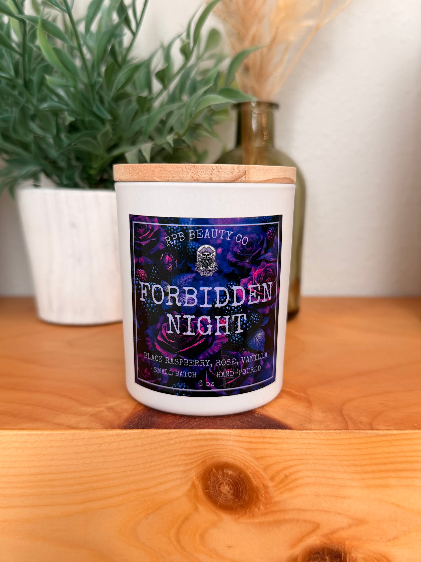 Forbidden Night (Dark Berries, Sensual Blooms, Incense, Night Musk) 6oz Candle
