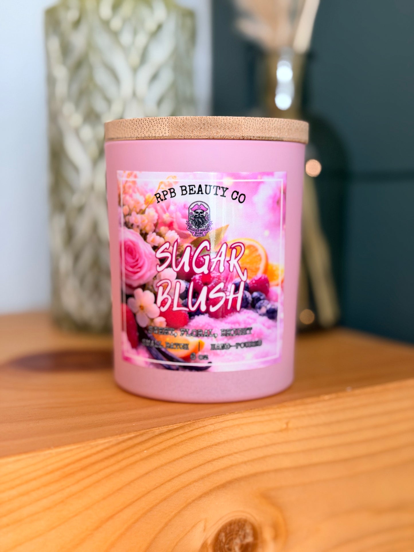 Sugar Blush (Citrus Sugar, Pink Rose, Jasmine, Vanilla Musk ) 6oz Candle