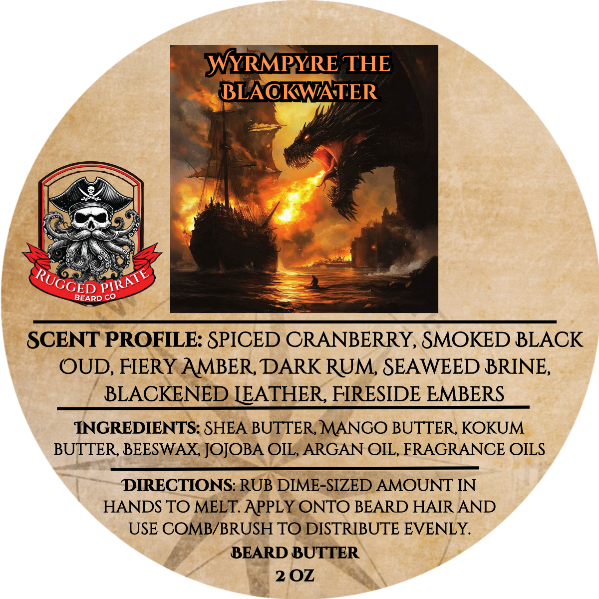 Wyrmpyre the Blackwater (Spiced Cranberry, Smoked Black Oud, Fiery Amber, Dark Rum, Seaweed Brine, Blackened Leather, Fireside Embers)