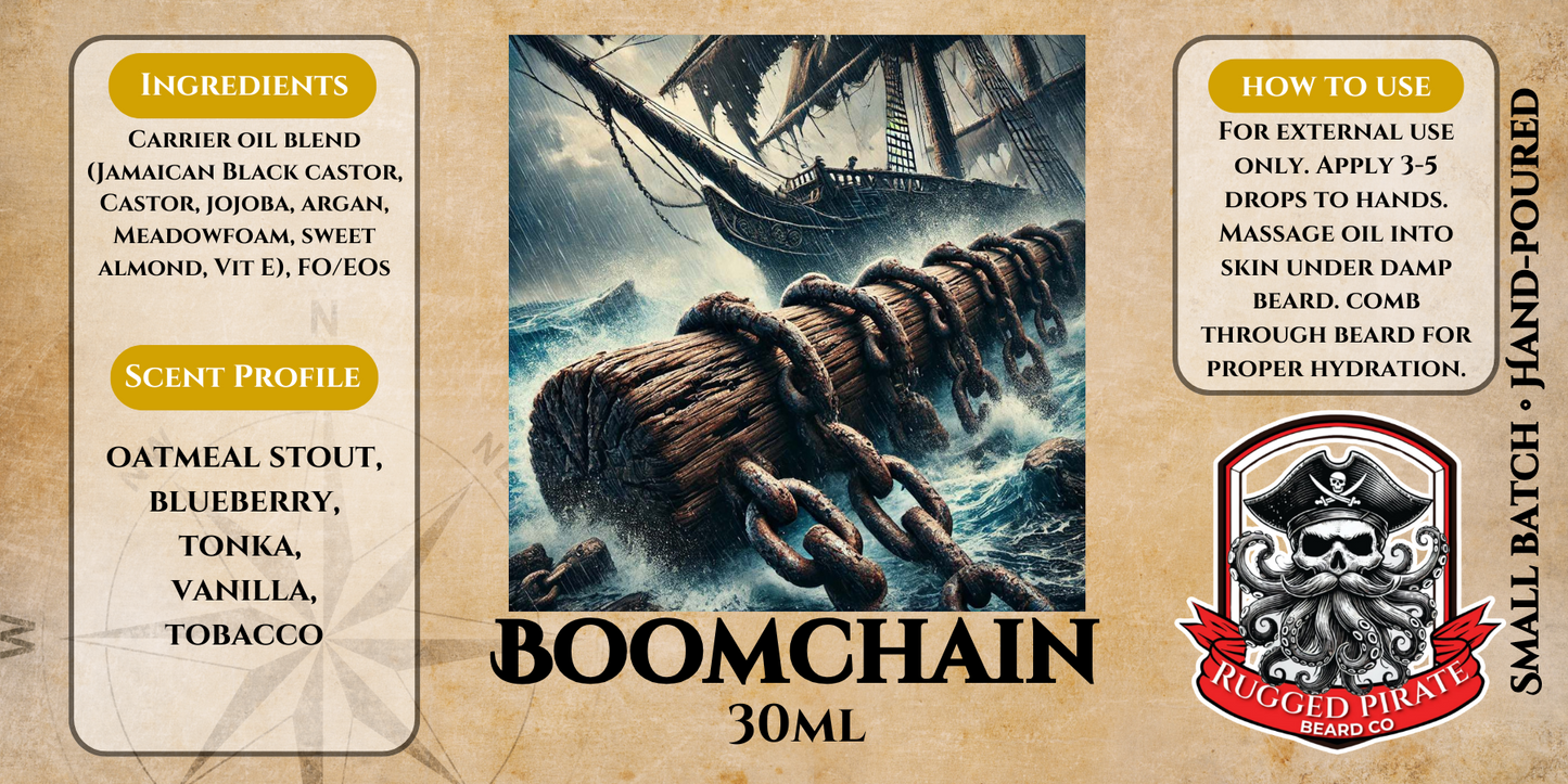 Boomchain (Oatmeal Stout, Blueberry, Tonka, Vanilla, and Tobacco)