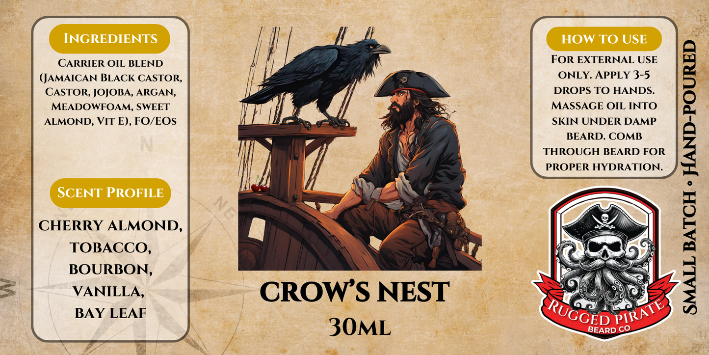 Crow's Nest (Cherry Almond, Tobacco, Bourbon, Vanilla, and Bay Leaf)