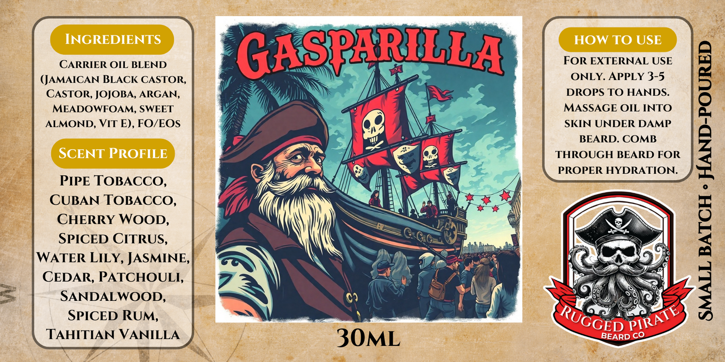Gasparilla (Pipe Tobacco, Cuban Spiced Tobacco, Cherry Wood, Spiced Citrus, Tahitian Vanilla)