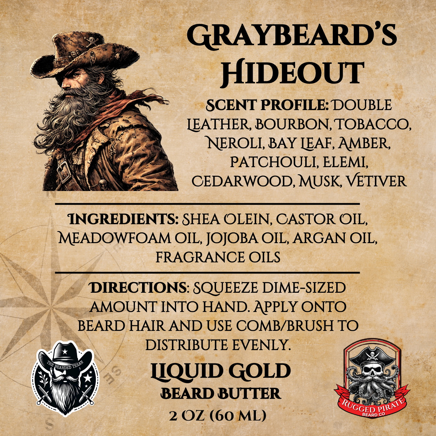 Graybeard's Hideout (Double Western Leather, Bourbon, Tobacco, Patchouli, Bay Leaf, Neroli)