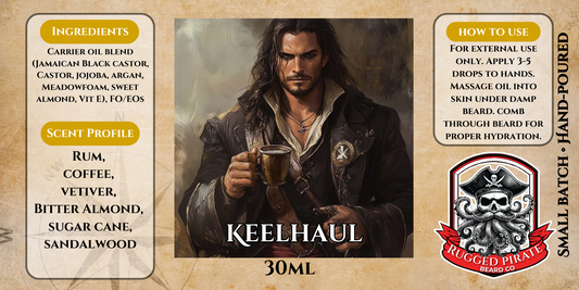 Keelhaul (Rum, Coffee, Vetiver, Bitter Almond, Sandalwood - Dark Cologne Scent)