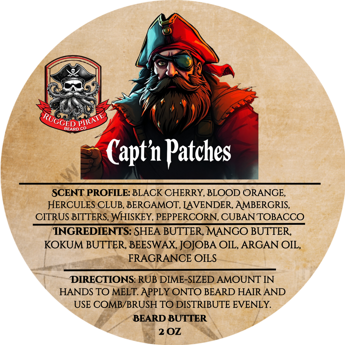 Capt'n Patches (Black Cherry, Blood Orange, Ambergris, Citrus Bitters, Whiskey, Cuban Tobacco)