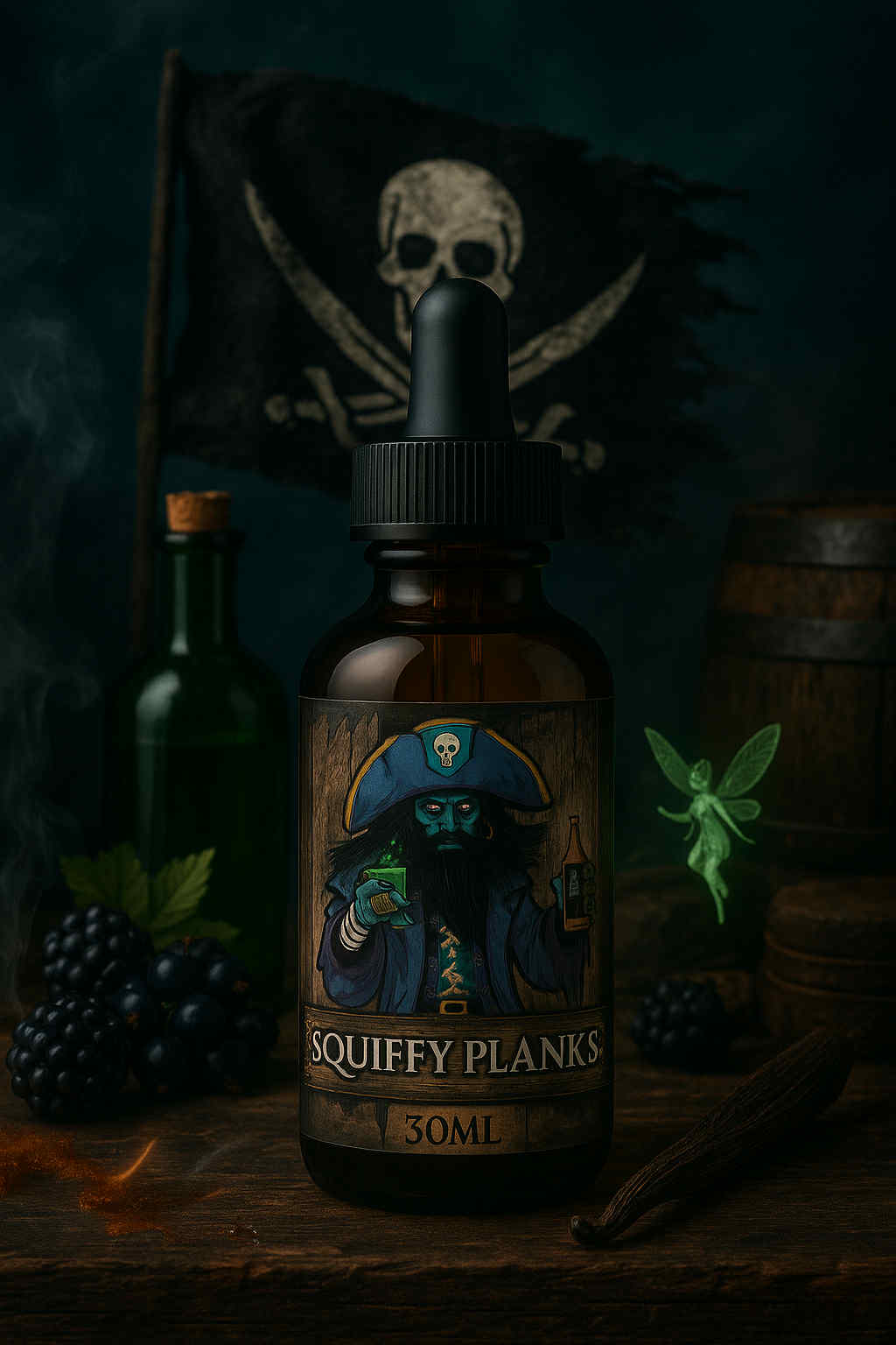 Squiffy Planks (Blackberry Absinthe, Cedar Planks, Rum, Burnt Sugar)