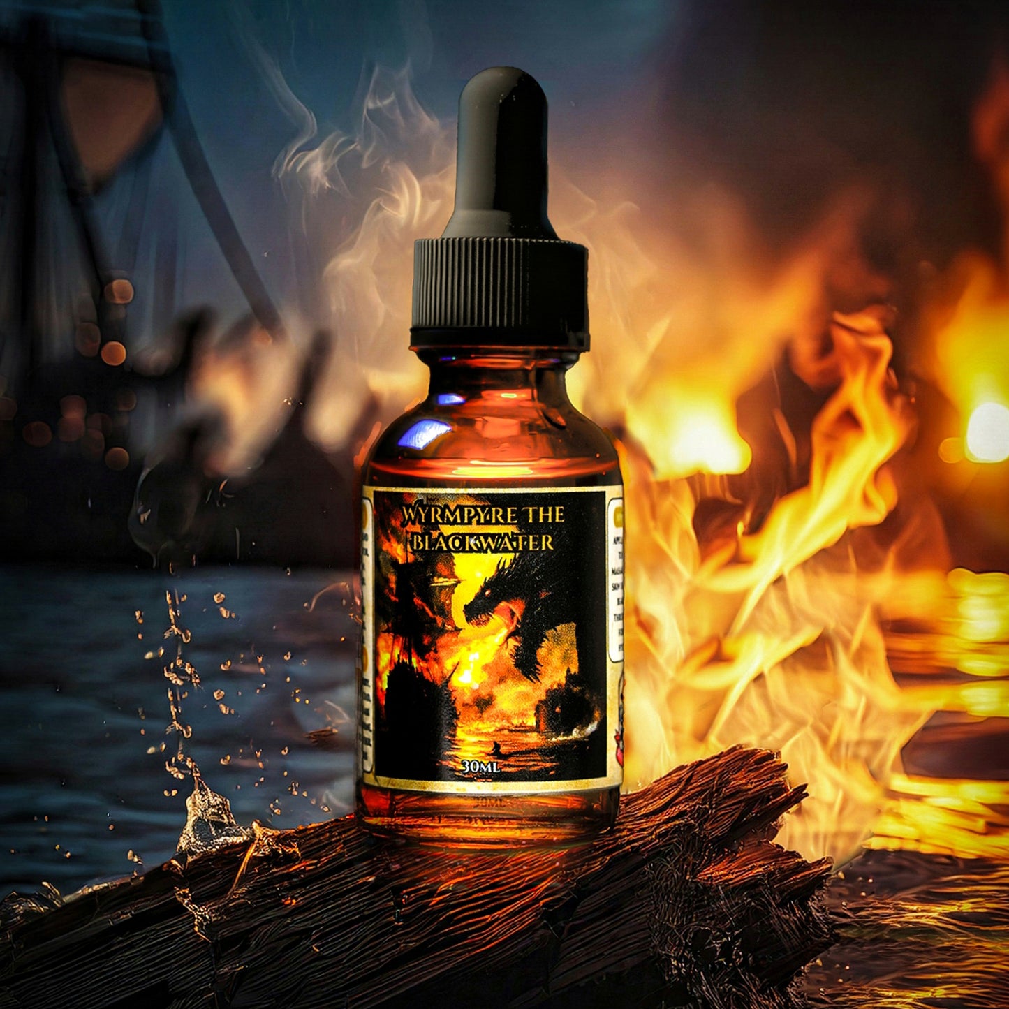 Wyrmpyre the Blackwater (Spiced Cranberry, Smoked Black Oud, Fiery Amber, Dark Rum, Seaweed Brine, Blackened Leather, Fireside Embers)