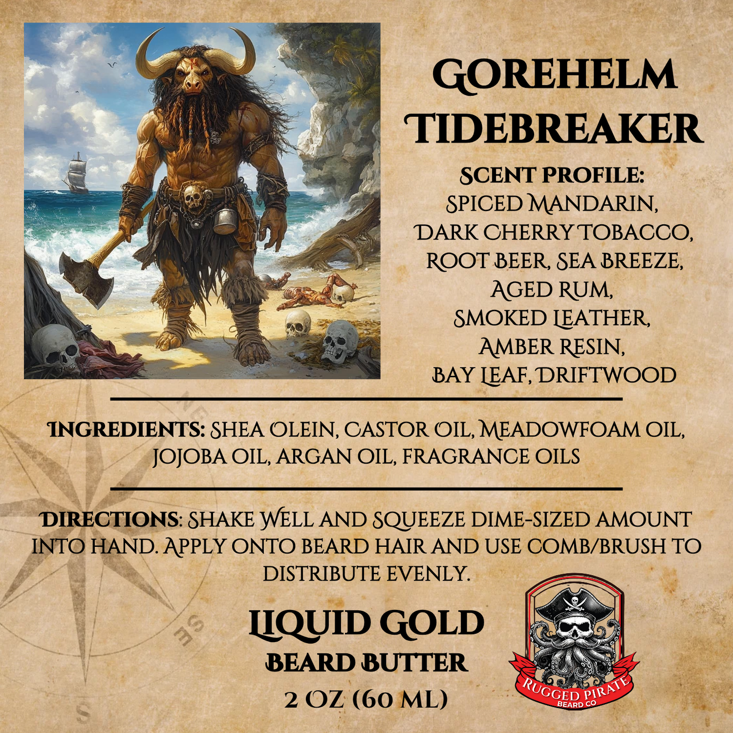 Gorehelm Tidebreaker (Spiced Mandarin, Dark Cherry Tobacco, Root Beer, Sea Breeze, Aged Rum, Smoked Leather, Amber Resin, Bay Leaf, Driftwood)