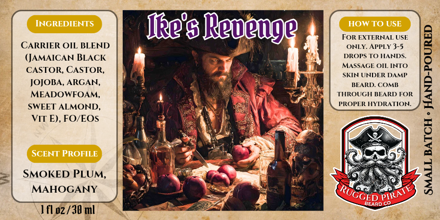 Ike's Revenge - Smoked Plum and Mahogany Beard Oil, Butter, & Cologne