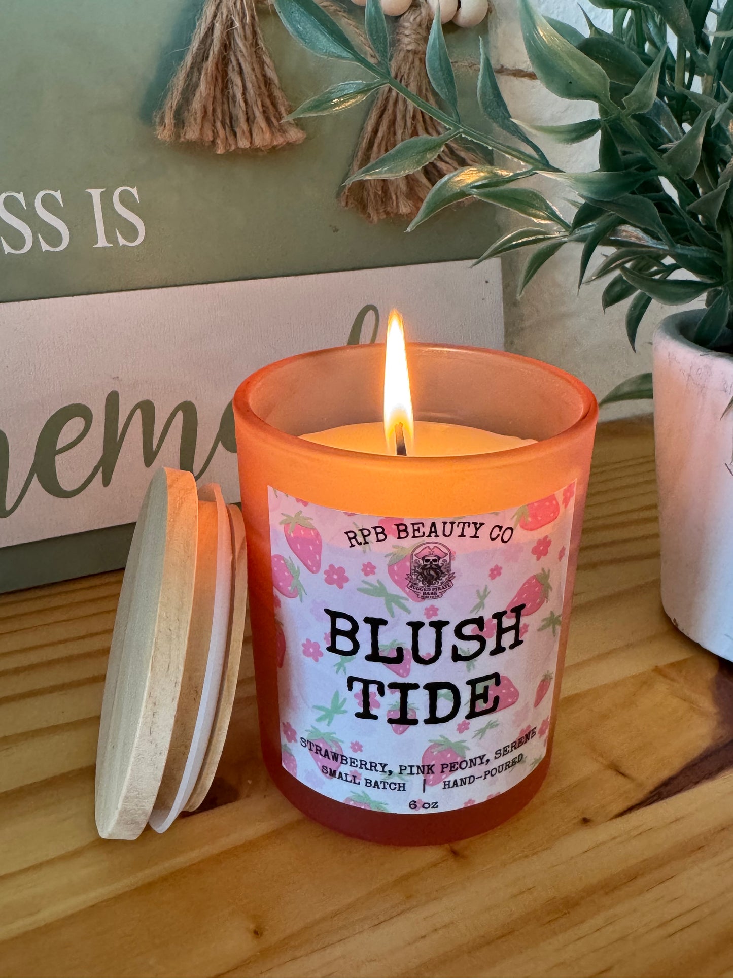 Blush Tide (Strawberry, Pink Peony, Serene) Candle