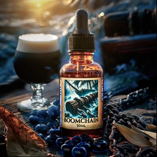 Boomchain (Oatmeal Stout, Blueberry, Tonka, Vanilla, and Tobacco)