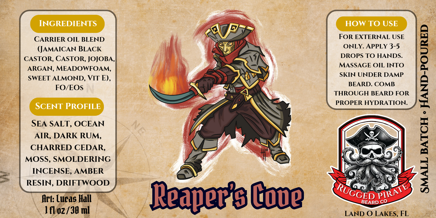 Reapers Cove - Oceanic Cedar, Incense, and Rum Beard Oil, Butter & Cologne
