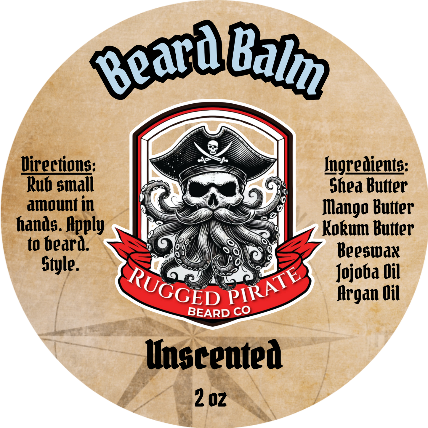 Rugged Hold Unscented Beard Balm