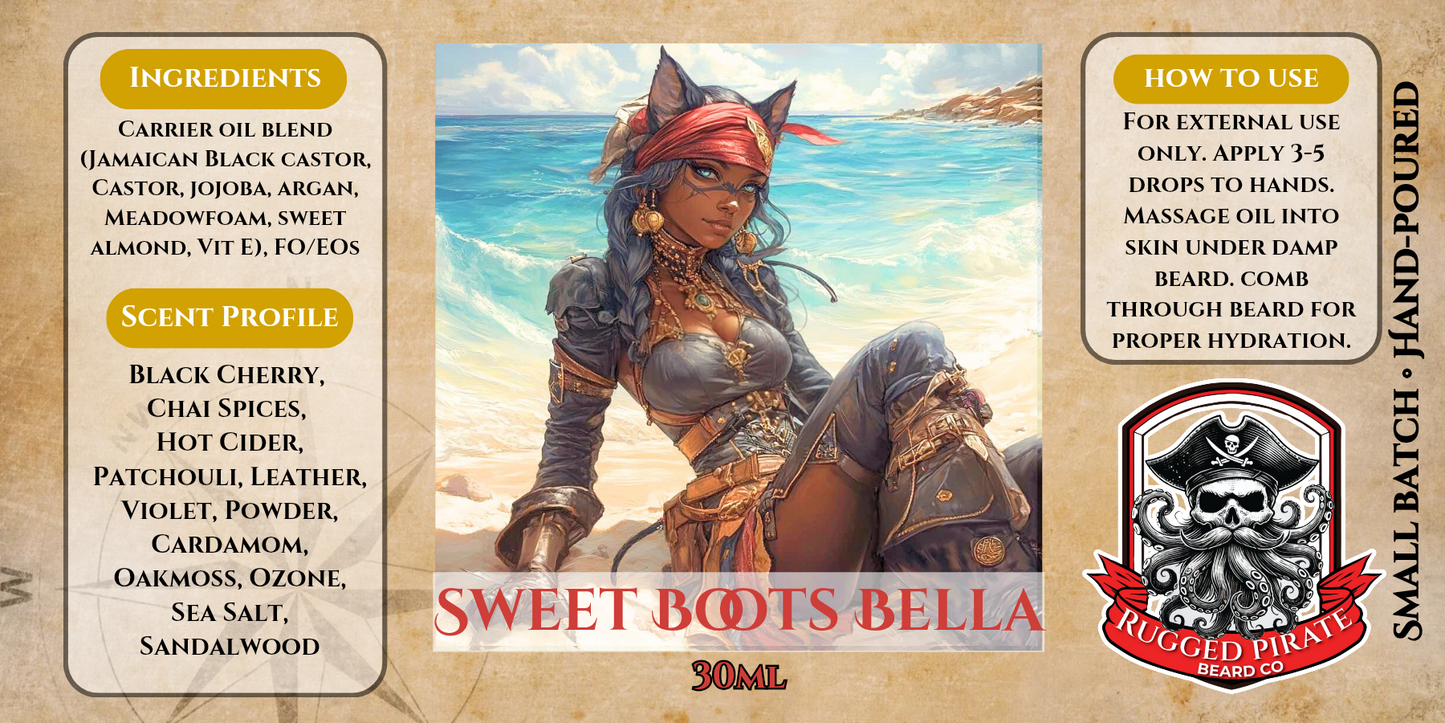 Sweet Boots Bella (Black Cherry Chai, Aquatic Leather)