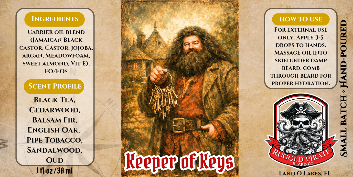 Keeper of Keys - Black Tea, Cedar, Balsam Fir, and Pipe Tobacco Beard Oil, Butter & Cologne