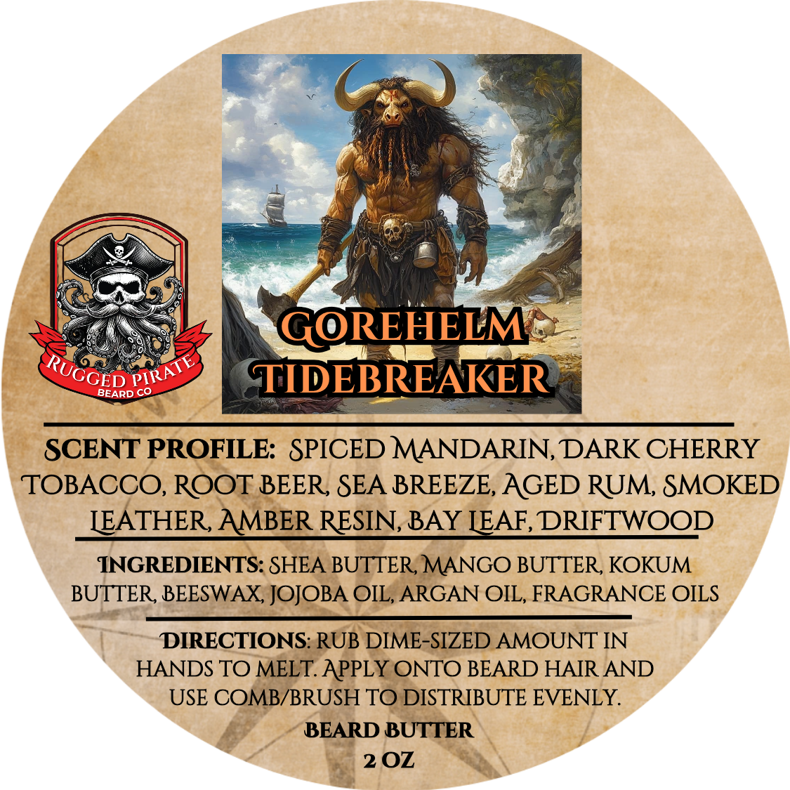 Gorehelm Tidebreaker (Spiced Mandarin, Dark Cherry Tobacco, Root Beer, Sea Breeze, Aged Rum, Smoked Leather, Amber Resin, Bay Leaf, Driftwood)