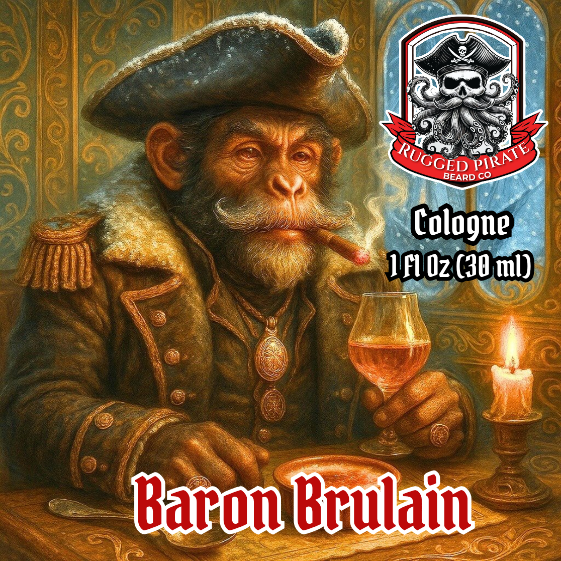 Baron Brulain - Pear, Creme Brulee, and Bourbon Beard Oil, Butter & Cologne