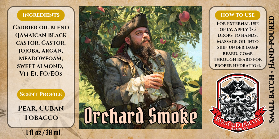 Orchard Smoke - Fresh Pear & Tobacco Beard Oil, Butter, & Cologne