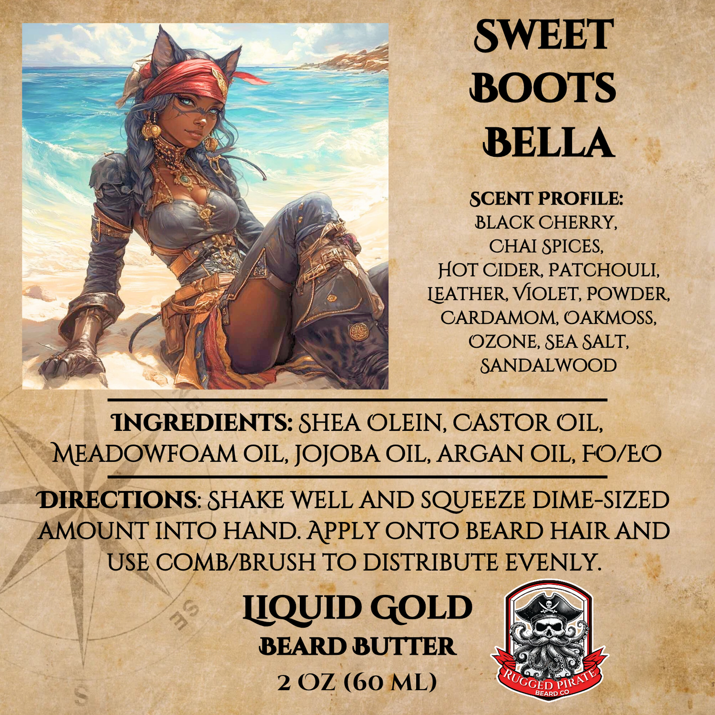 Sweet Boots Bella (Black Cherry Chai, Aquatic Leather)
