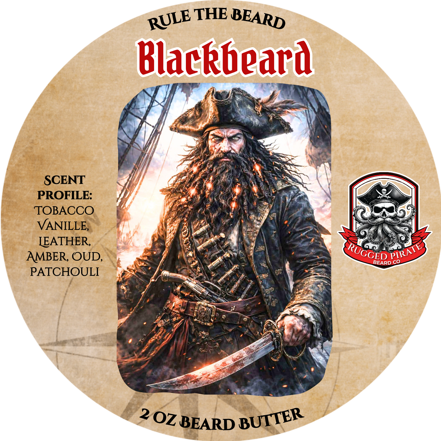Blackbeard – Tobacco Vanilla & Sweet Leather Beard Oil, Butter & Cologne