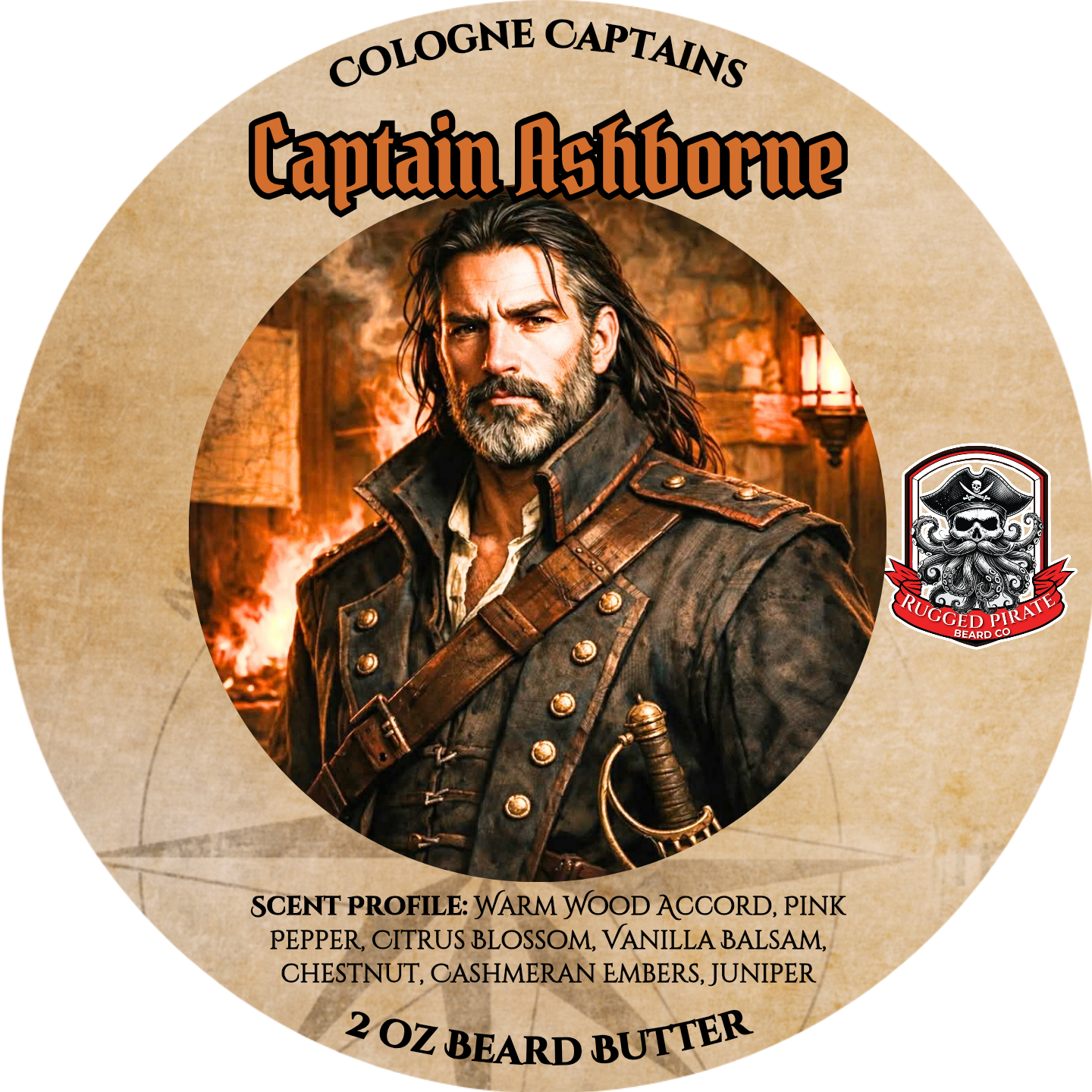 Captain Ashborne - Smoked Woods, Pepper, and Cashmere Embers Beard Oil, Butter, & Cologne