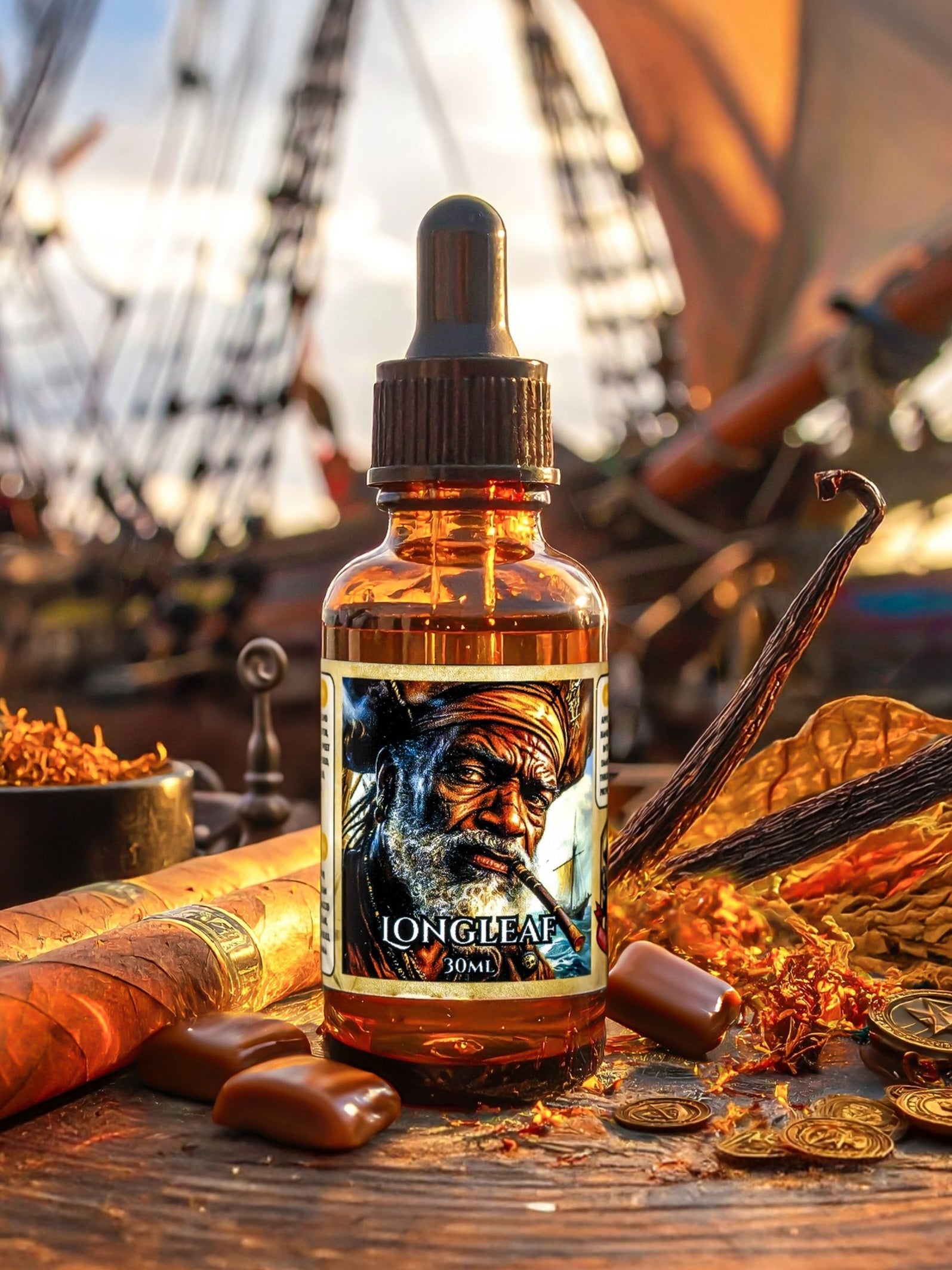 Longleaf Beard Oil Tobacco, Cedar & Vanilla | Rugged Pirate Beard Rugged Pirate Beard Co Longleaf Beard Oil Tobacco, Cedar & Vanilla | Rugged Pirate Beard Rugged Pirate Beard Co