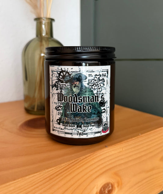 Woodsman's Wake (Cedar, Juniper, Lavender) Candle