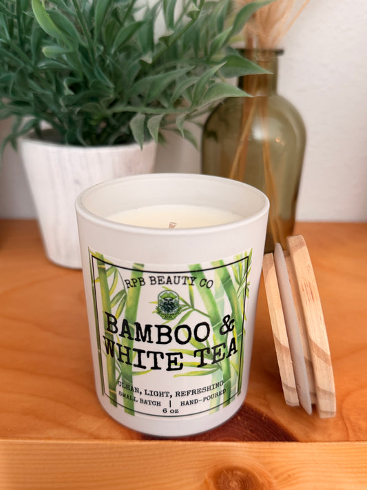 Bamboo & White Tea (Bamboo, White Tea, Soft Woods) 6oz Candle