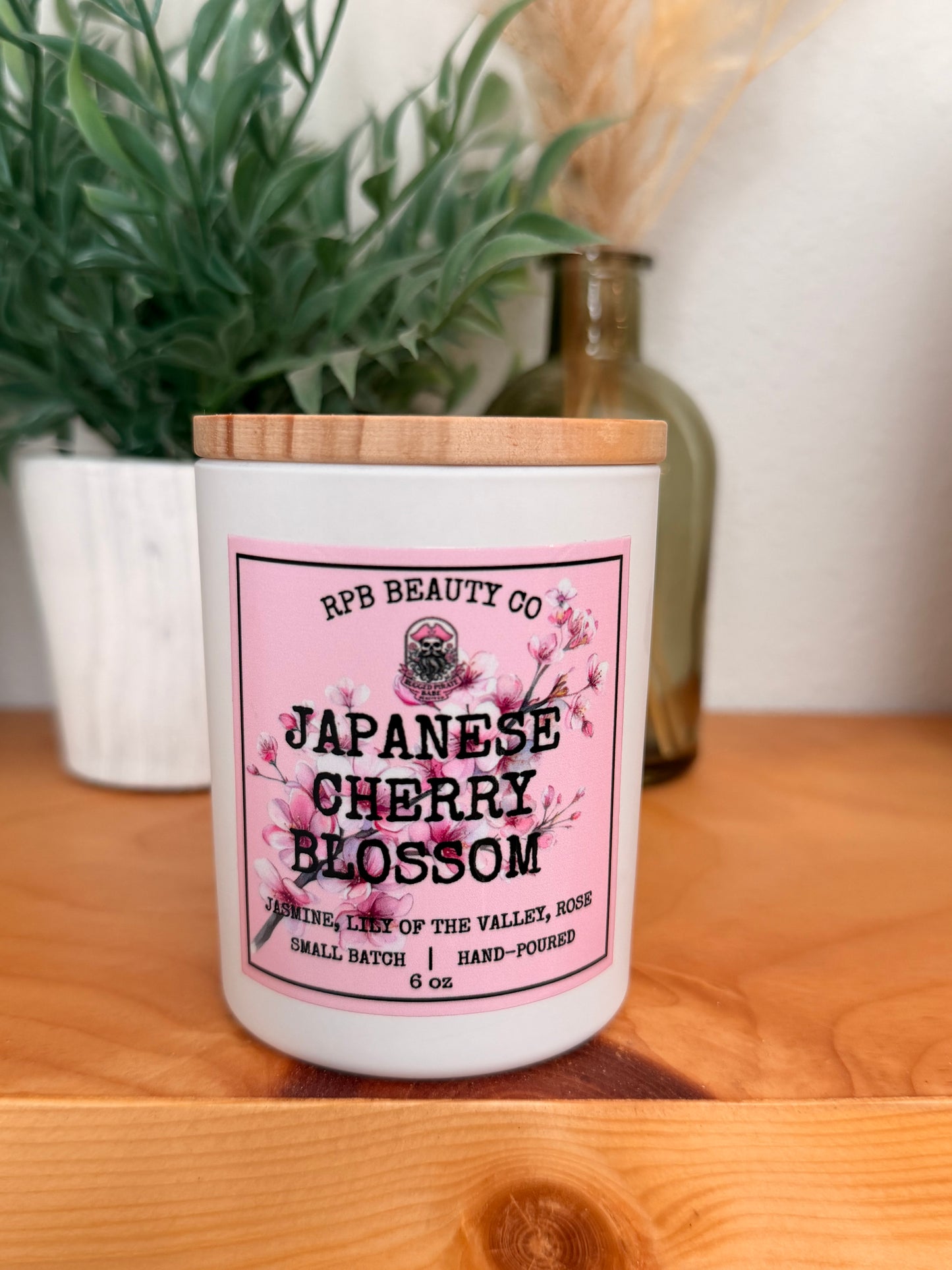 Japanese Cherry Blossom (Jasmine, Lily of the Valley, Rose) 6oz Candle