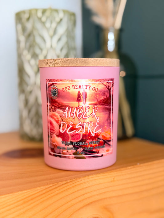 Amber Desire (Fig, Rose, Jasmine, Amber) 6oz Candle