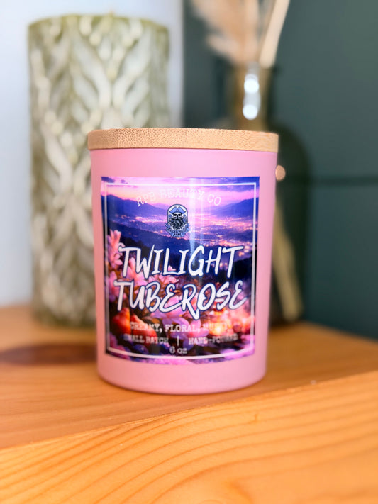 Twilight Tuberose (Green Galbanum, Tuberose, Balsamic Resin,Jasmine, Soft Musk ) 6oz Candle