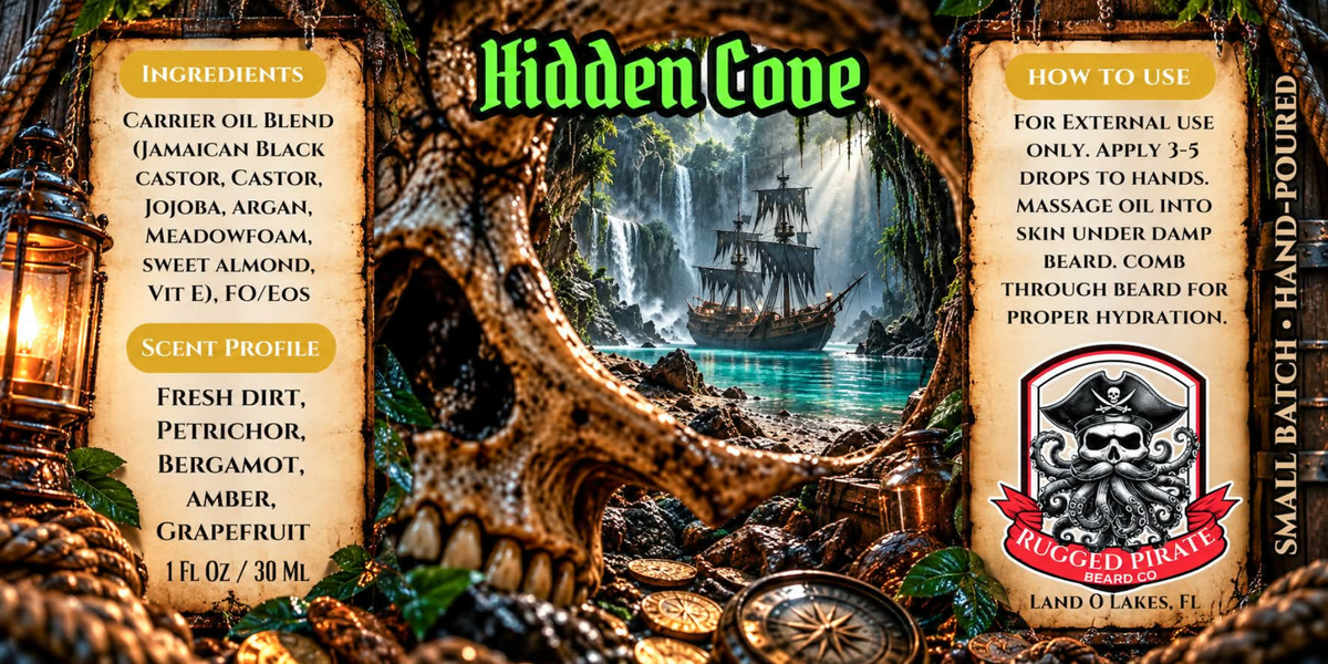 Hidden Cove - Dirt, Fresh Rainfall, Petrichor, Bergamot Beard Oil, Butter, & Cologne