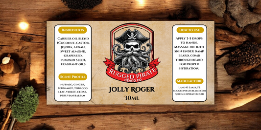 Jolly Roger (Nutmeg, Violet, Ginger, Bergamot, Peruvian Balsam, Cedar, and Tobacco Leaf - Cologne Scent)