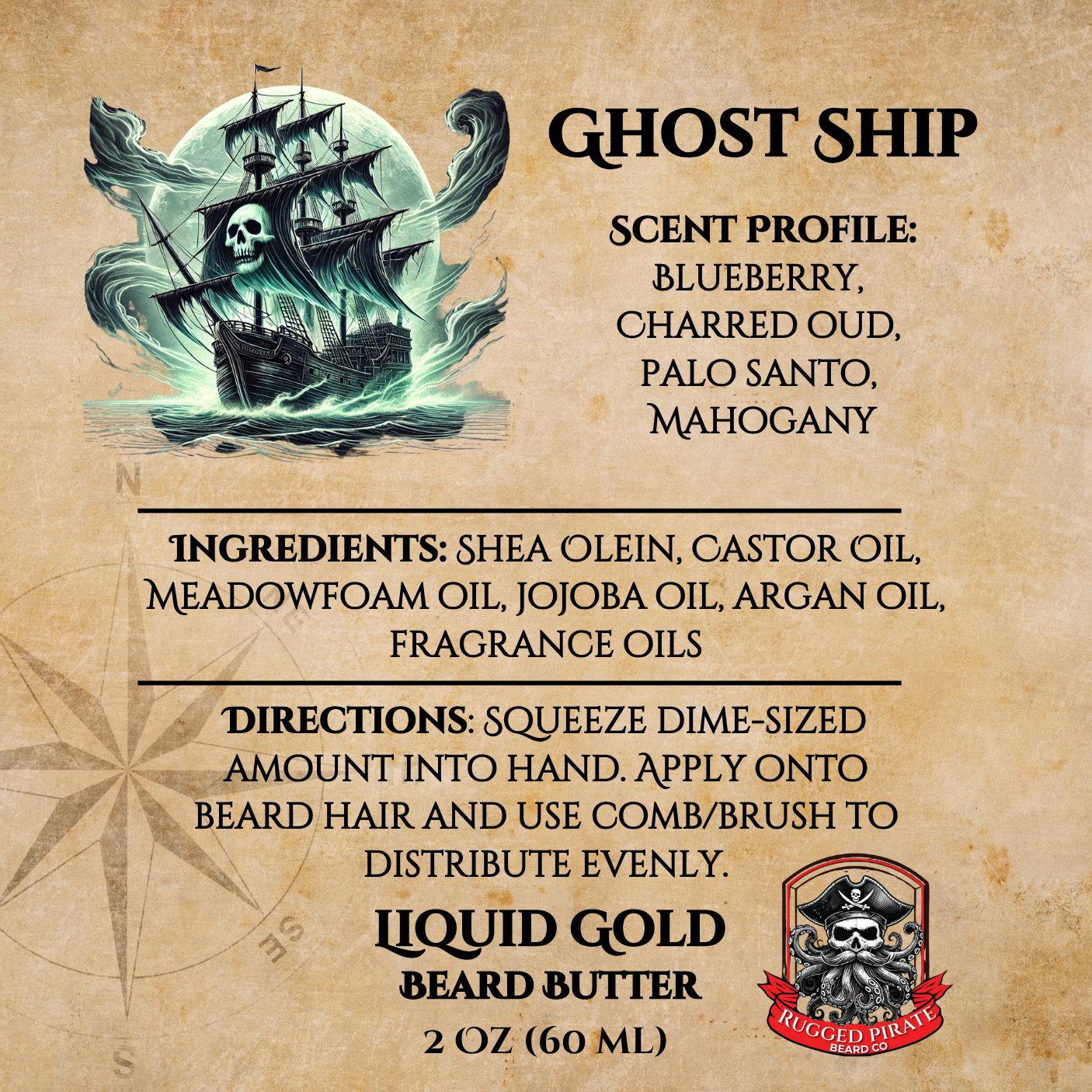 Ghost Ship (Blueberry, Charred Oud, Palo Santo, Mahogany)