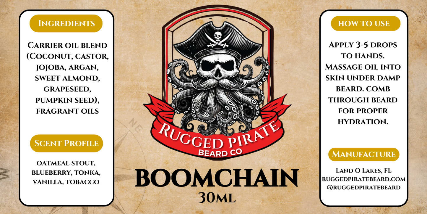 Boomchain (Oatmeal Stout, Blueberry, Tonka, Vanilla, and Tobacco)