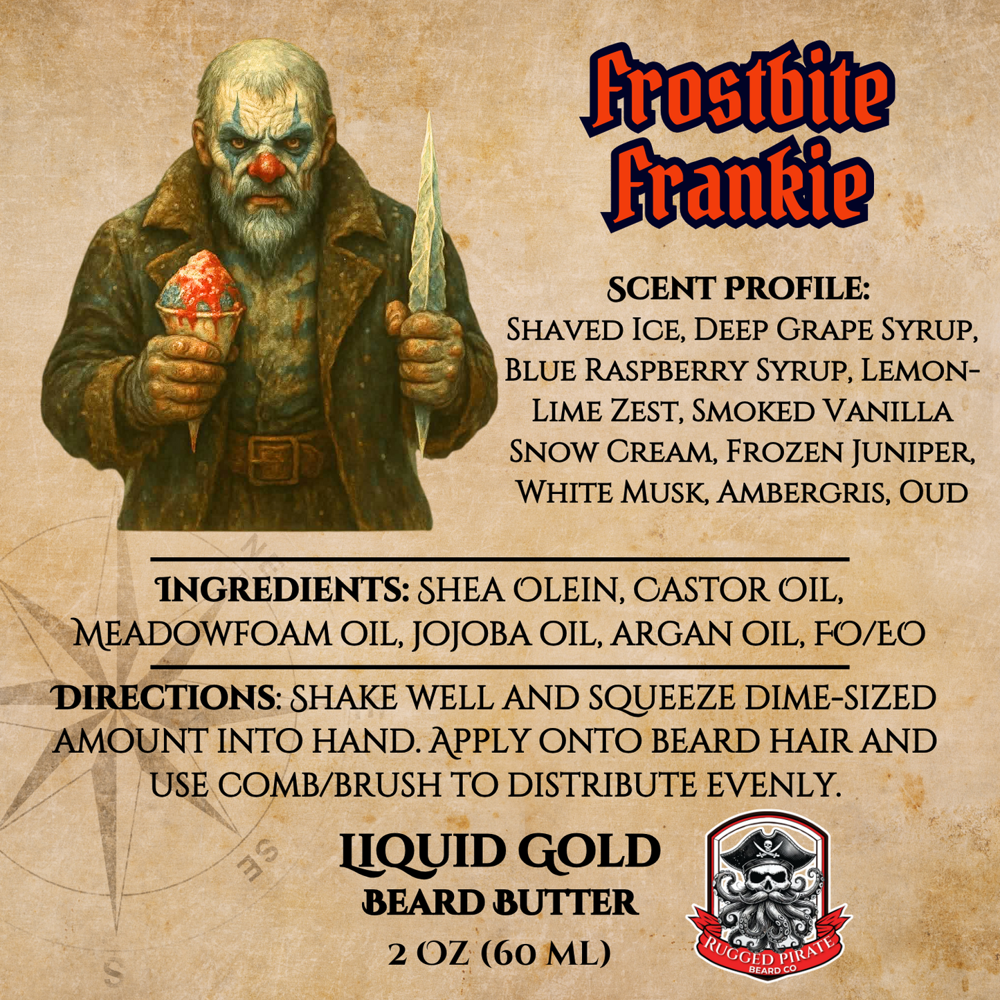 Frostbite Frankie - Grape, Blue Razz, Juniper, and Oud Beard Oil, Butter & Cologne