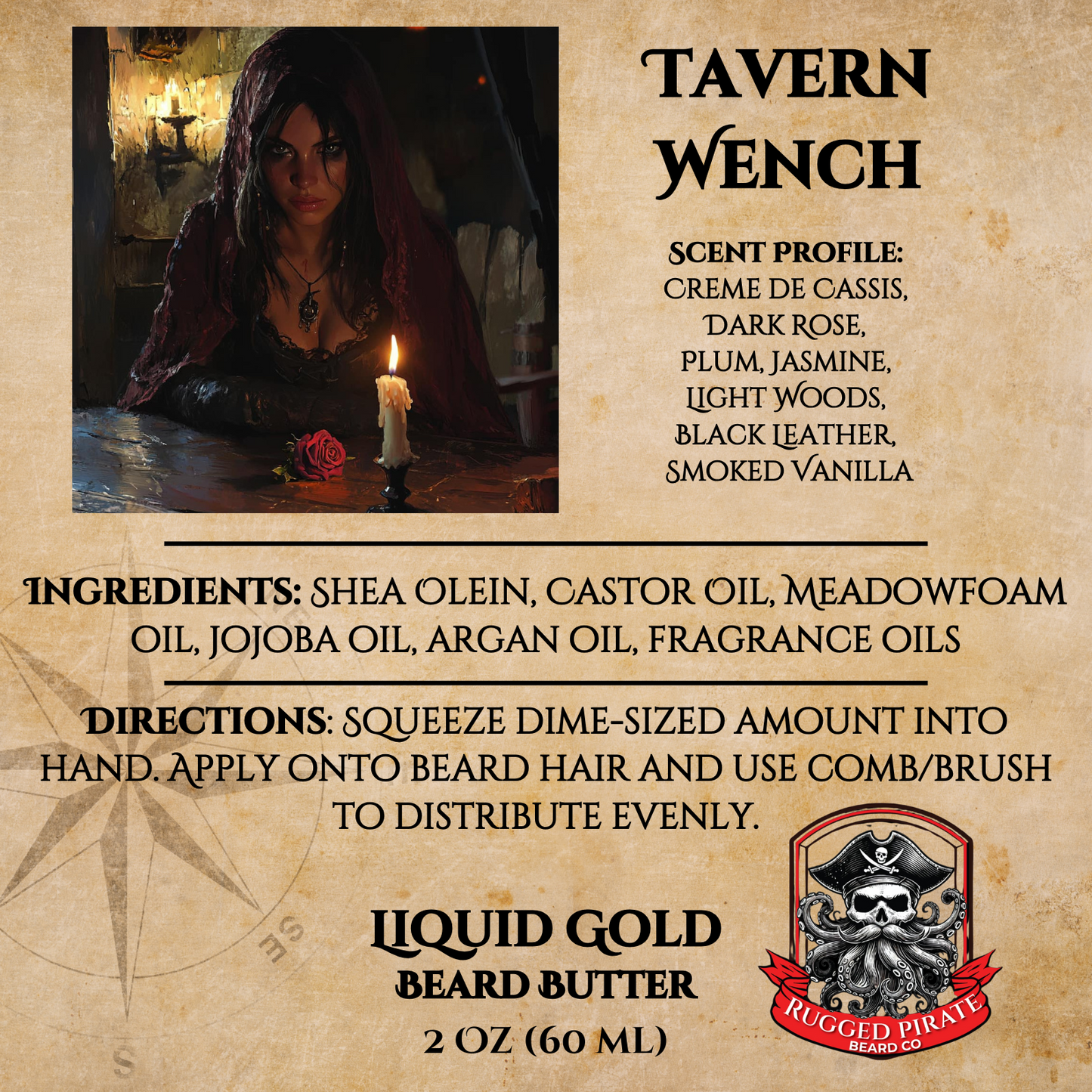 Tavern Wench (Creme de Cassis, Dark Rose, Plum, Jasmine, Light Woods, Black Leather, Smoked Vanilla)