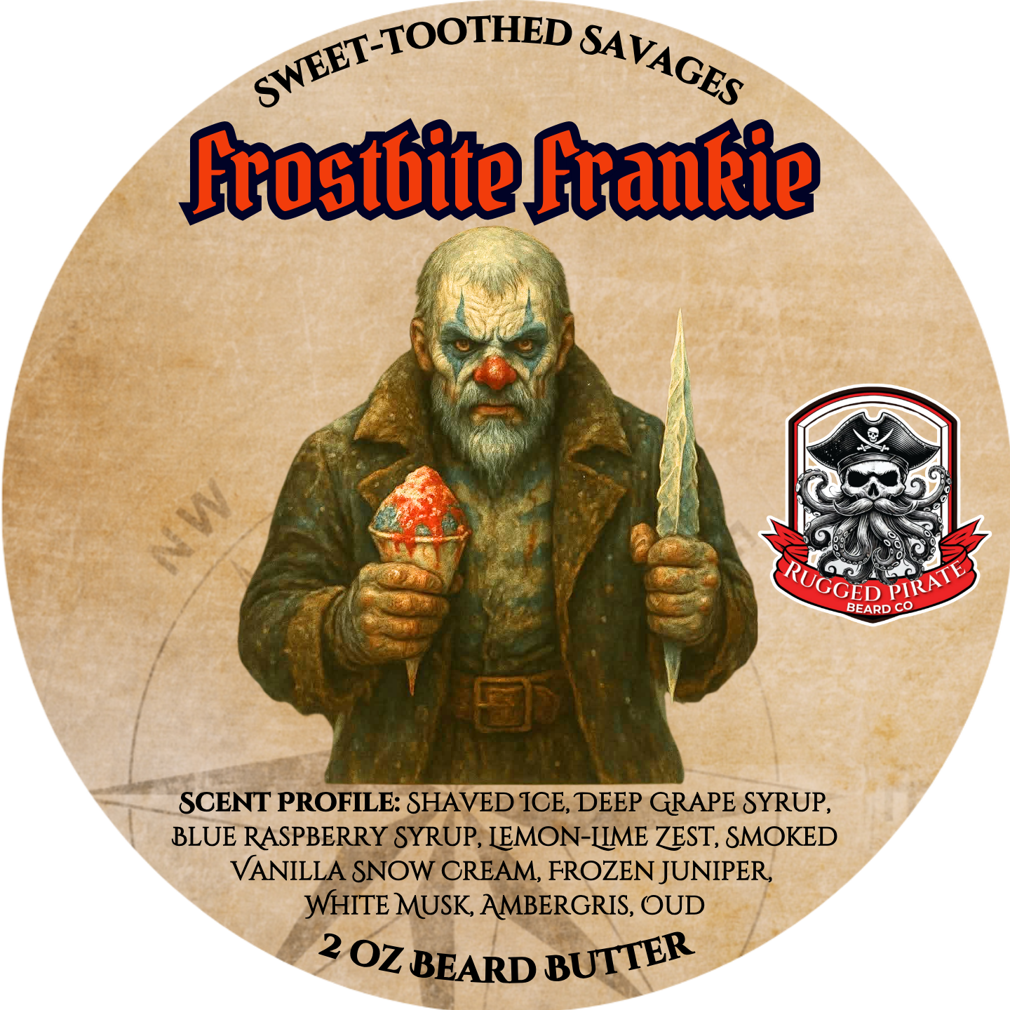 Frostbite Frankie - Grape, Blue Razz, Juniper, and Oud Beard Oil, Butter & Cologne