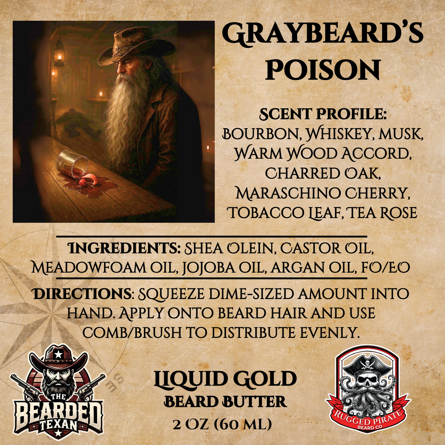 Graybeard's Poison (Smoked Cherry Old-Fashioned) Beardcare