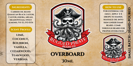 Overboard (Coconut, Lime, Teakwood, Cedarwood, Bourbon, Vanilla, and Verbena)