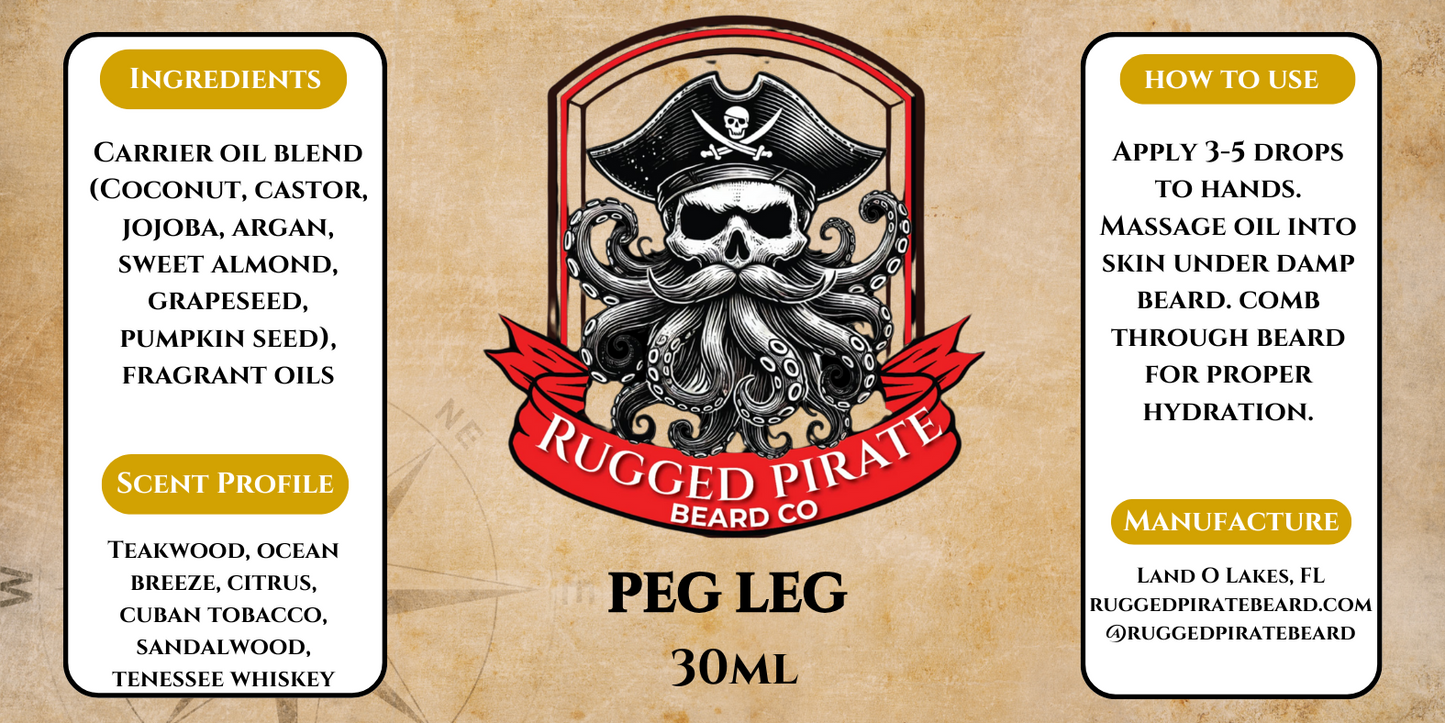 Peg Leg (Teakwood, Citrus, Ocean Breeze, Cuban Tobacco, and Tennessee Whiskey)