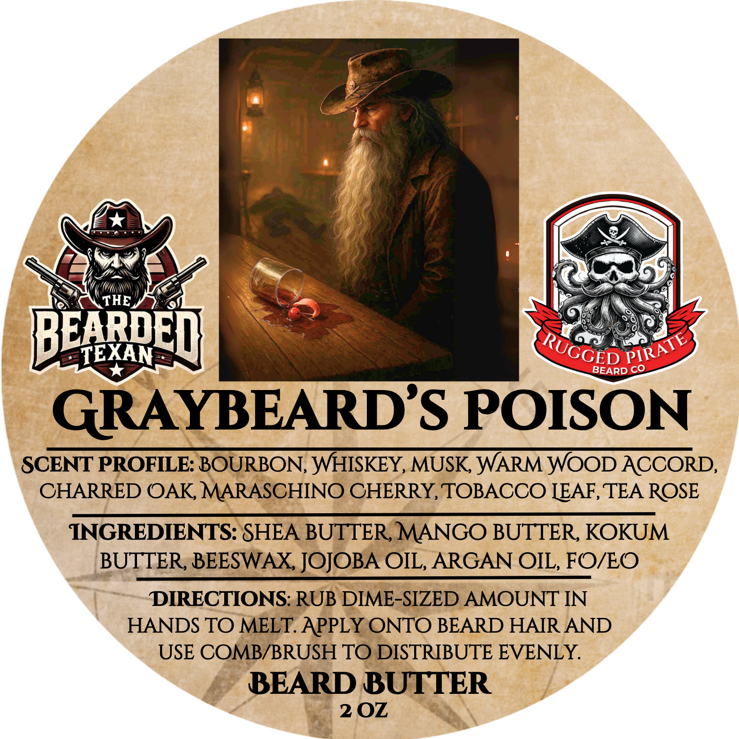 Graybeard's Poison (Smoked Cherry Old-Fashioned) Beardcare