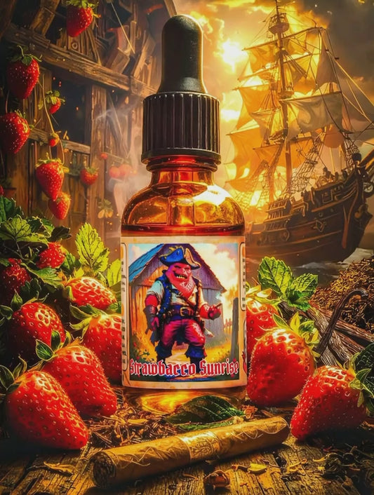 Strawbacco Sunrise - Strawberry Barnwood Tobacco Beard Oil, Butter & Cologne