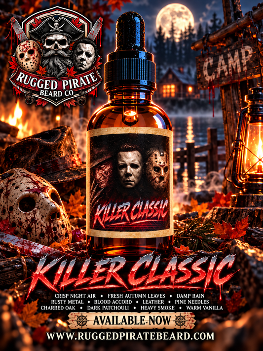 Killer Classic - Night Air, Blood Accord, Leather & Heavy Smoke Beard Oil, Butter & Cologne