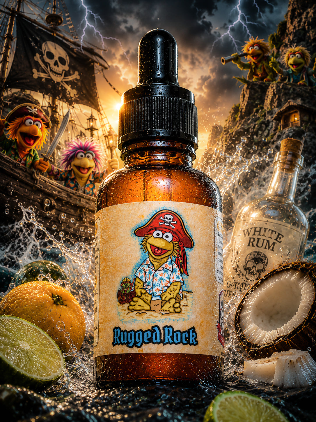 Rugged Rock - Yuzu, Coconut, and White Rum Beard Oil, Butter & Cologne