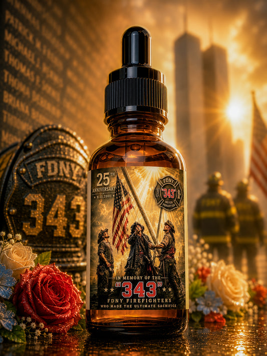 The Fallen 343 - Crisp September Air, Leather, Cedar & Frankincense Beard Oil, Butter & Cologne