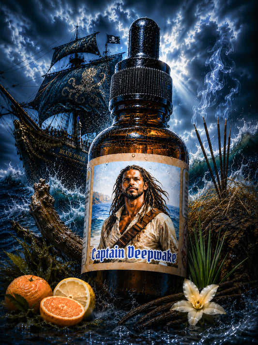 Captain Deepwake - Mandarin, Driftwood, and Seaweed Beard Oil, Butter & Cologne