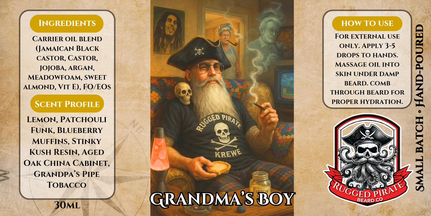 Grandma's Boy (Blueberry, Lemon, Patchouli, Hemp)