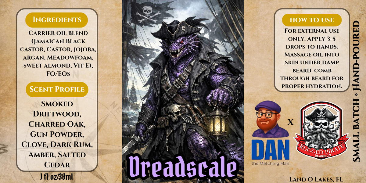 Dreadscale Dreadscale - Charred Oak, Gunpowder, and Salted Cedar Beard Oil, Butte ...